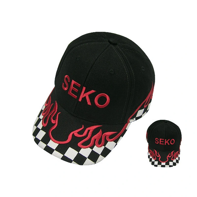 Fashion customized 6 panel sports cap with embroidery for promotional