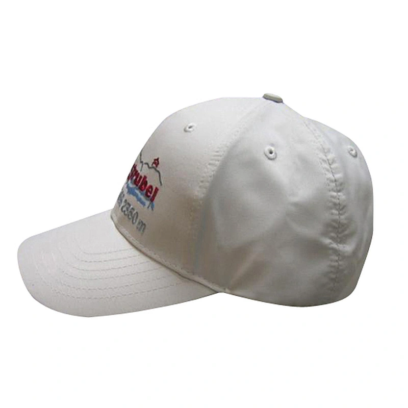 6-panel 100% cotton twill sports cap with custom logo embroidery