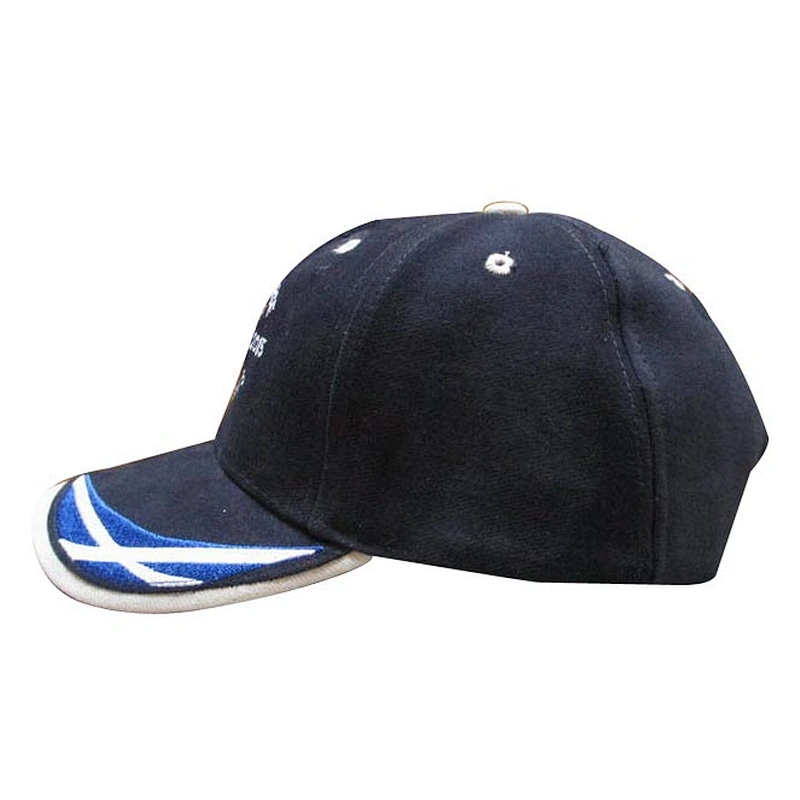 Fashion  6 panel cotton ball marker hat with flat embroidery