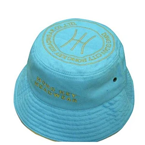 Fashion leisure bucket hats with bigger brim with 3D embroidery