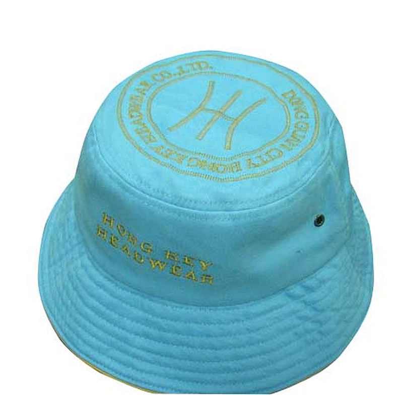 Fashion leisure bucket hats with bigger brim with 3D embroidery