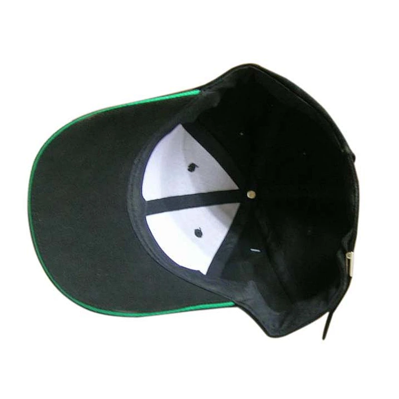 6 panel heavy brushed cotton sports cap with flat embroidery