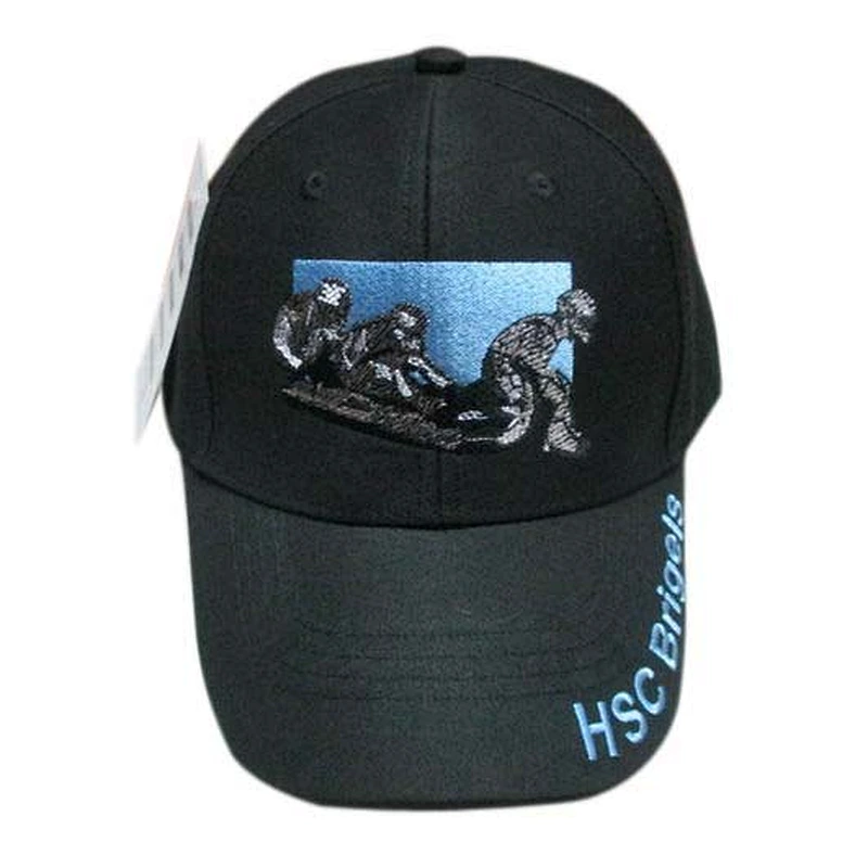 black color baseball cap with embroidery logo