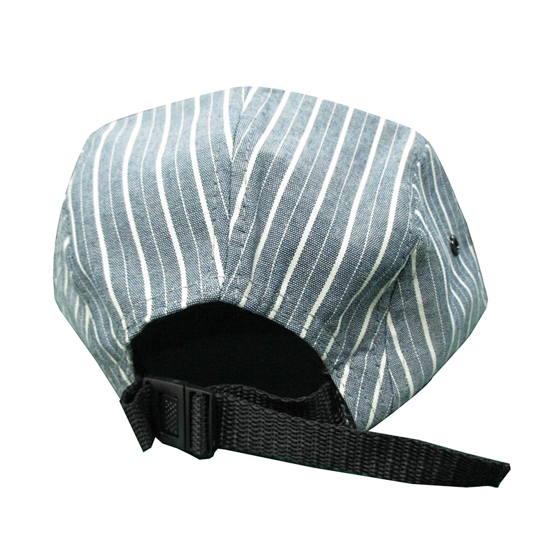 5 panel stripe fabric camp hat