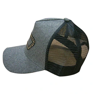 nylon 5 panel mesh hat