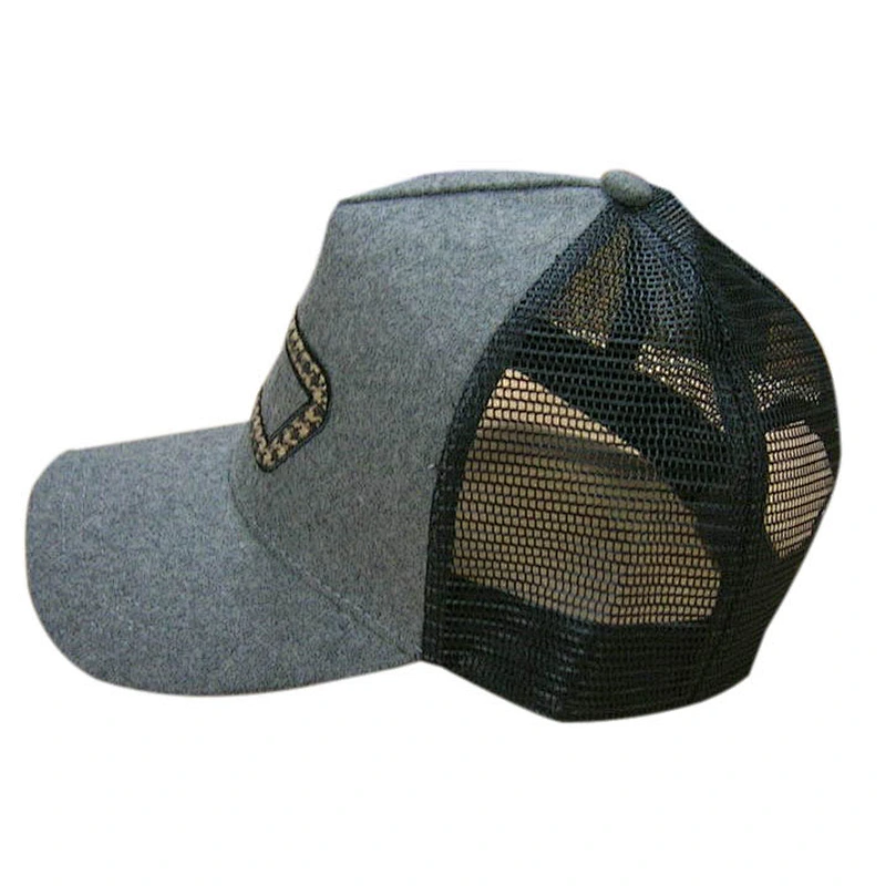 nylon 5 panel mesh hat