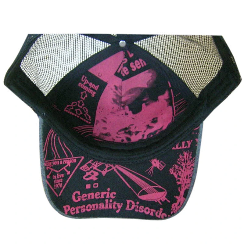 nylon 5 panel mesh hat