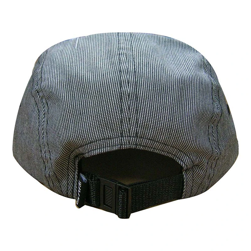 5-panel camp with strip flat brim