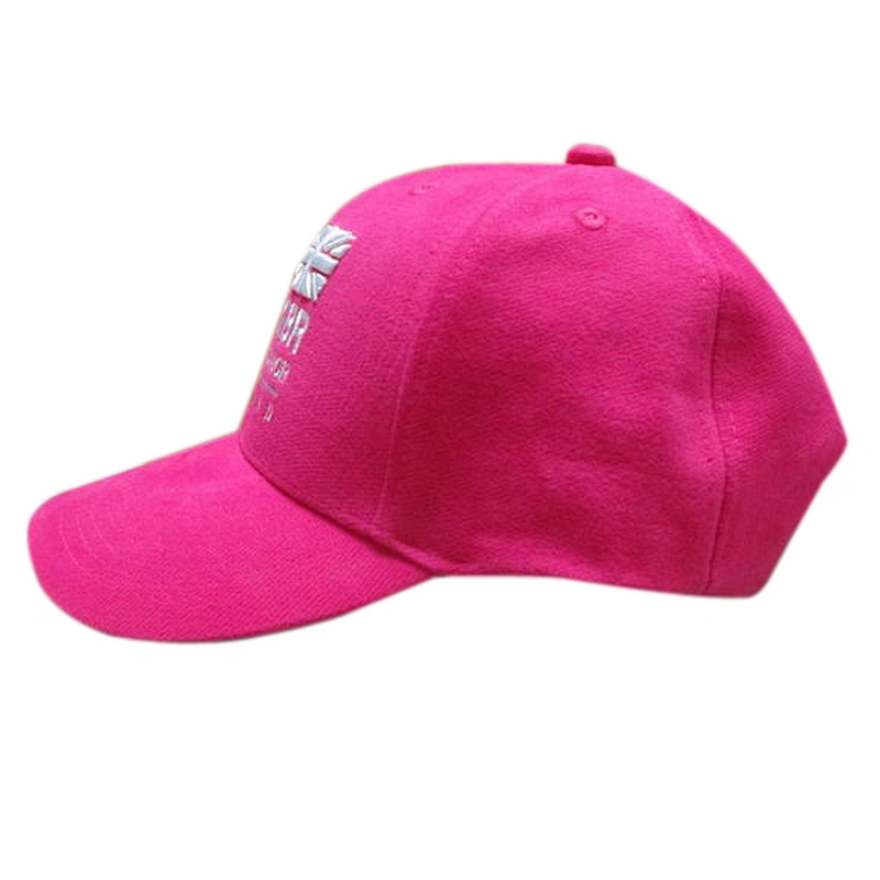 lovely pink color kids caps with embroidery for lovely girls