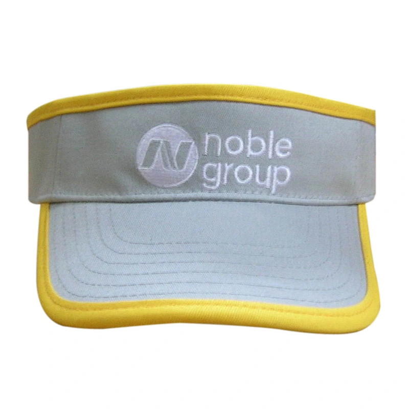 High quality 100% cotton sunvisor hat with contrast binding