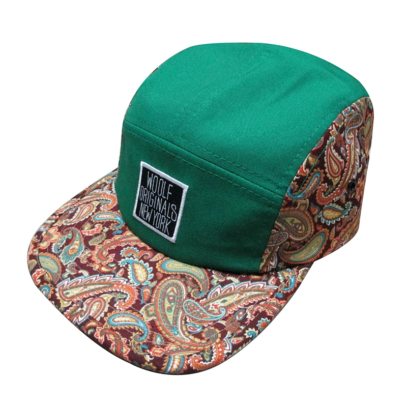fashion floral 5 panel hat wholesale in factory