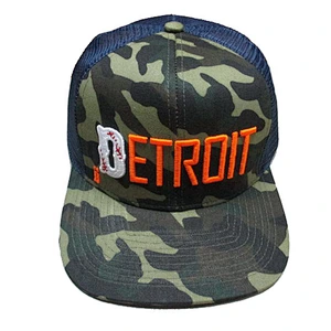 nylon camo 3D embroidery custom trucker mesh snapback cap