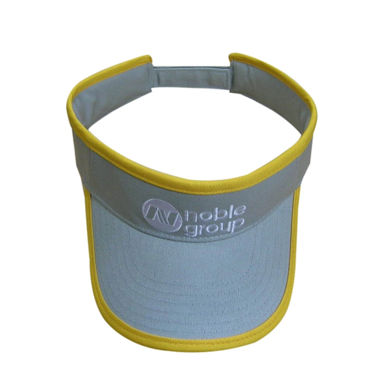 High quality 100% cotton sunvisor hat with contrast binding