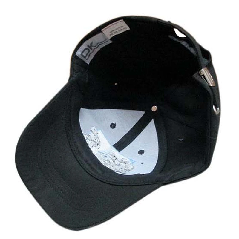 black color baseball cap with embroidery logo