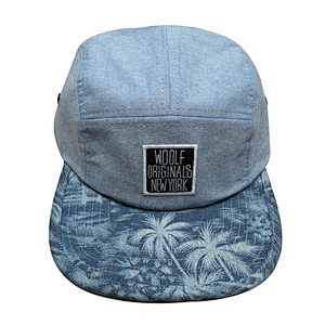 5 panel camp denim canvas hat