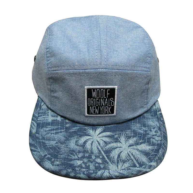5 panel camp denim canvas hat