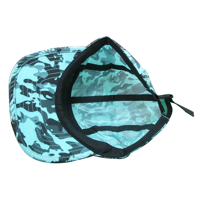 custom blank 5 panel camp hat with woven patch