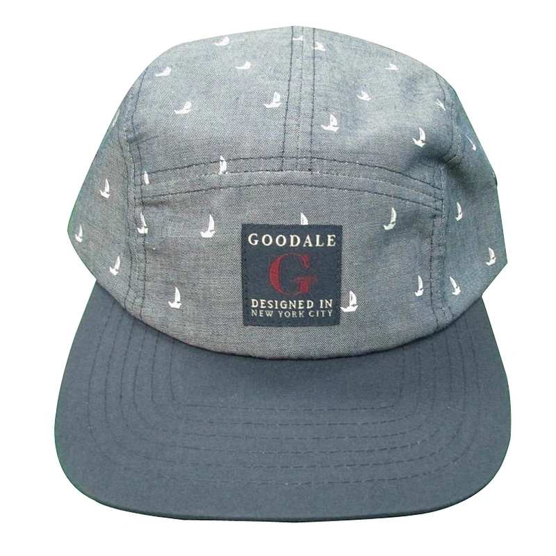 5 panel flat brim hat