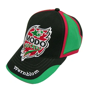 6 panel sports cap with flat embroidery