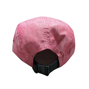 5-panel camp with strip flat brim