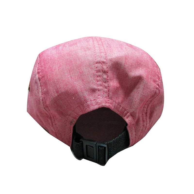 5-panel camp with strip flat brim