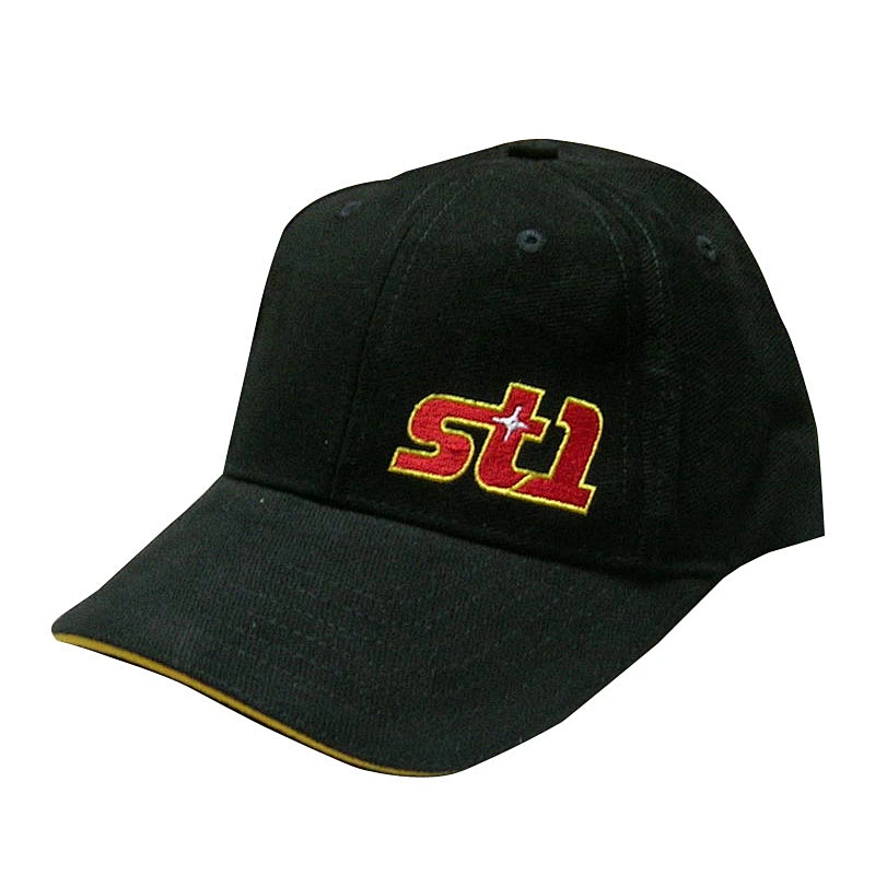 Fashion 6 panel brushed baseball caps with embroidery