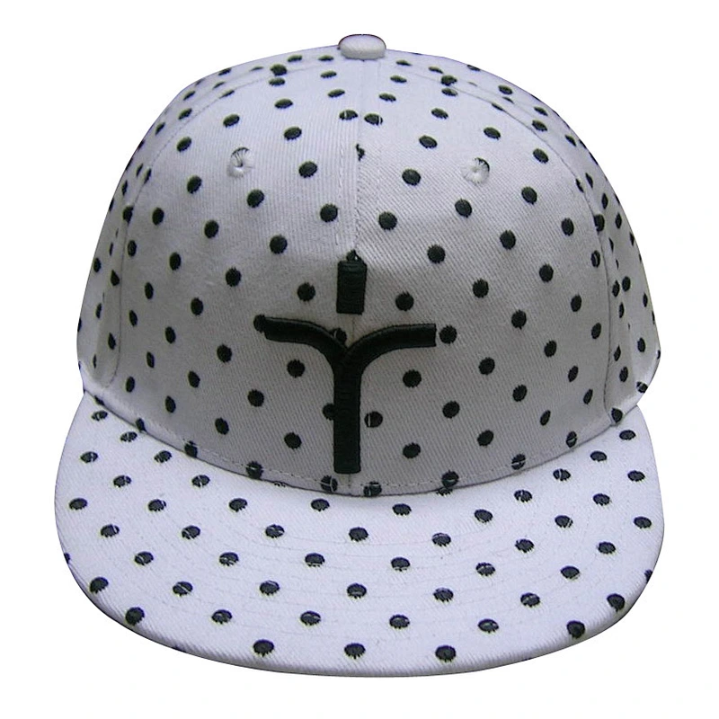 Embroidery Printing OEM Logo Polka Dot Snapback Cap