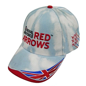 6 panel sports caps with flat embroidery