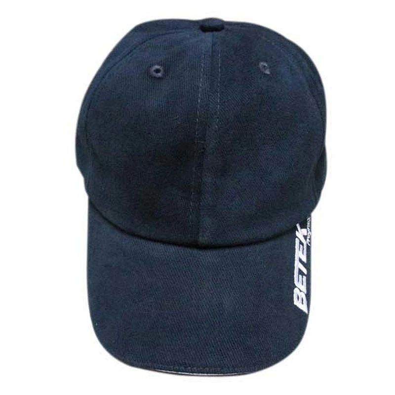 Fashion baseball cap with embroidery on upper brim