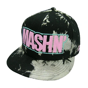 6 panel cotton twill flat brim baseball hat with printing and embroidery