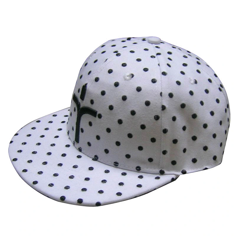 Embroidery Printing OEM Logo Polka Dot Snapback Cap