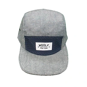 5 panel hat with soft mesh on front