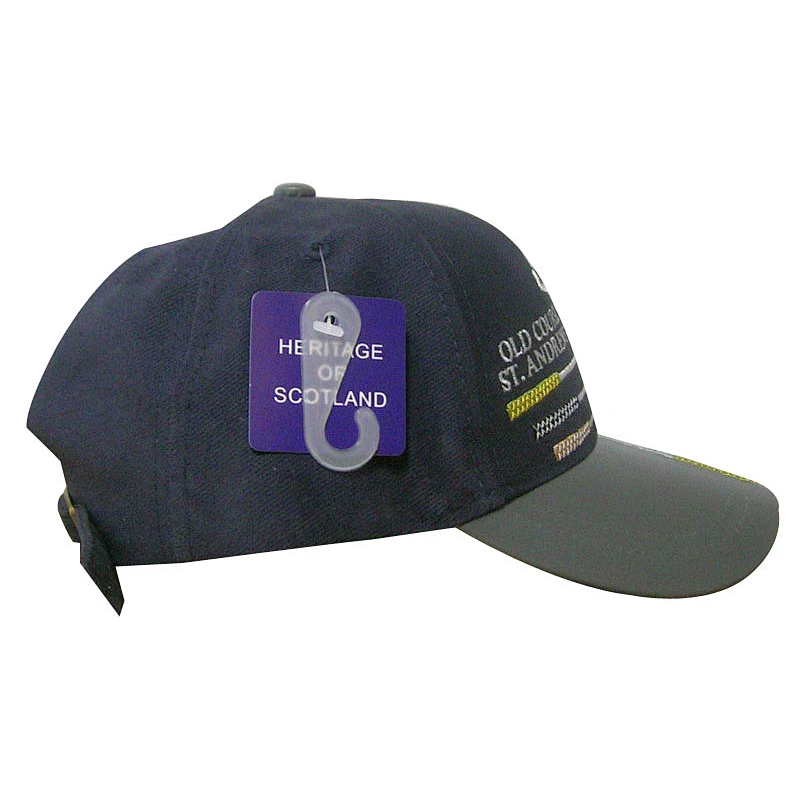 leather sports cap with embroidery logo from front panel to upper brim