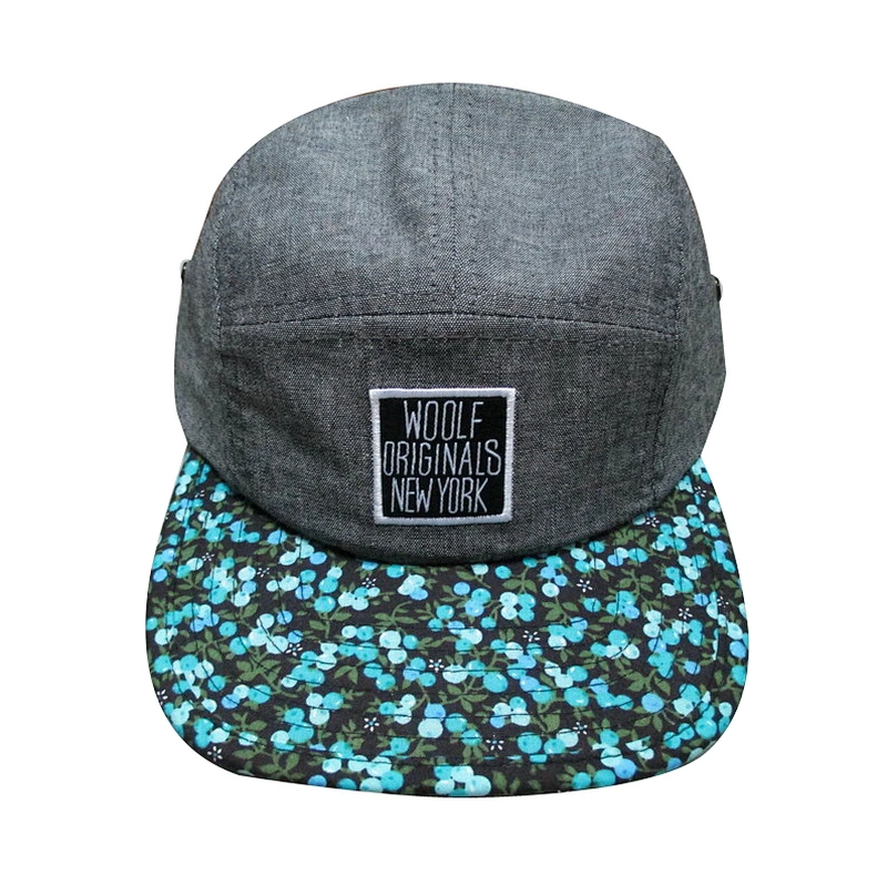 Flat Brim 5 Panel Cap
