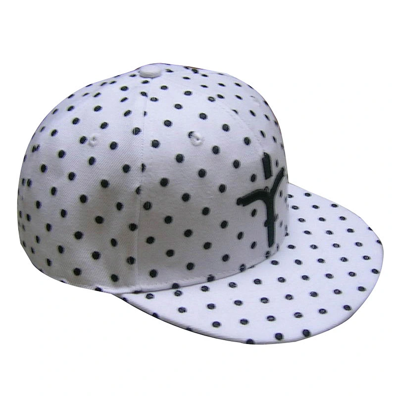 Embroidery Printing OEM Logo Polka Dot Snapback Cap