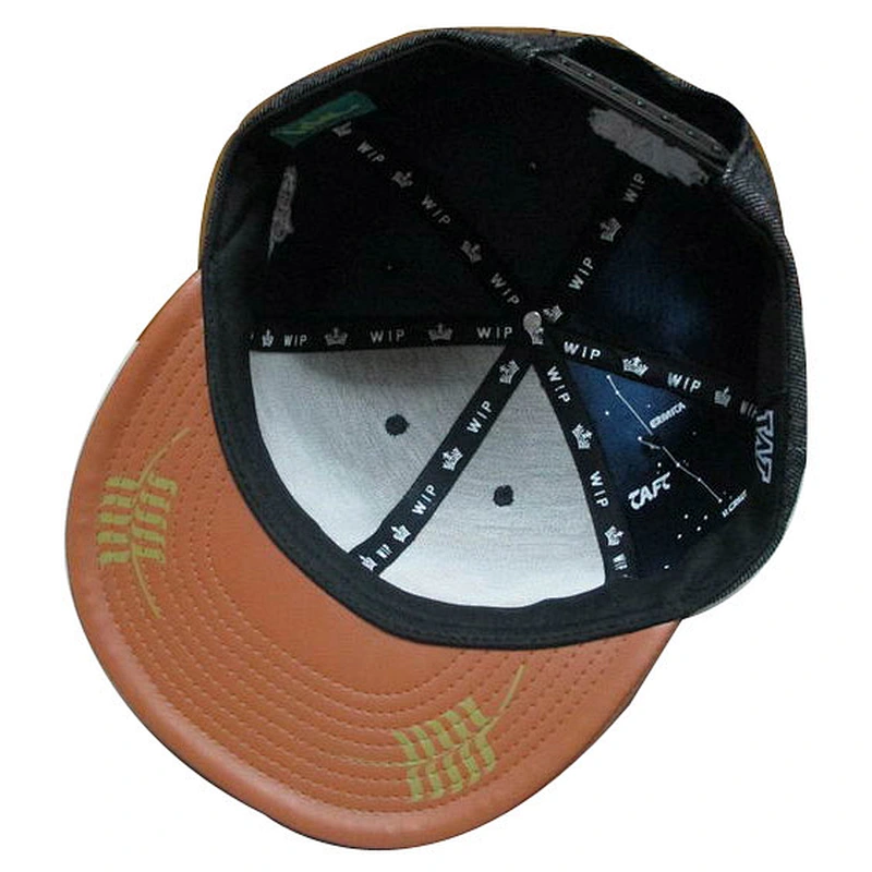 gradient front 3D embroidery snapback hat constellation diagram printing flat cap