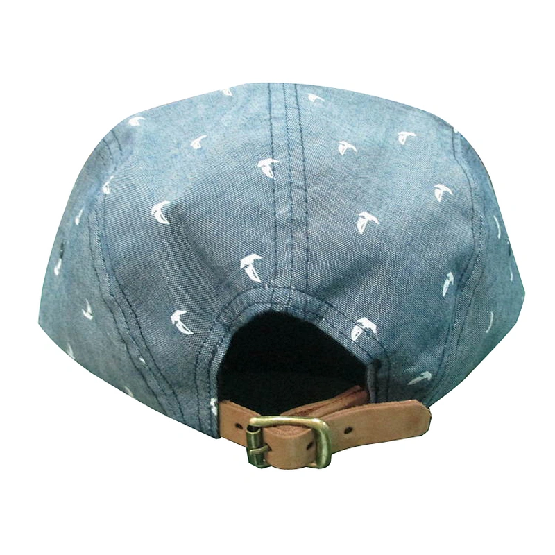 5 panel flat brim hat