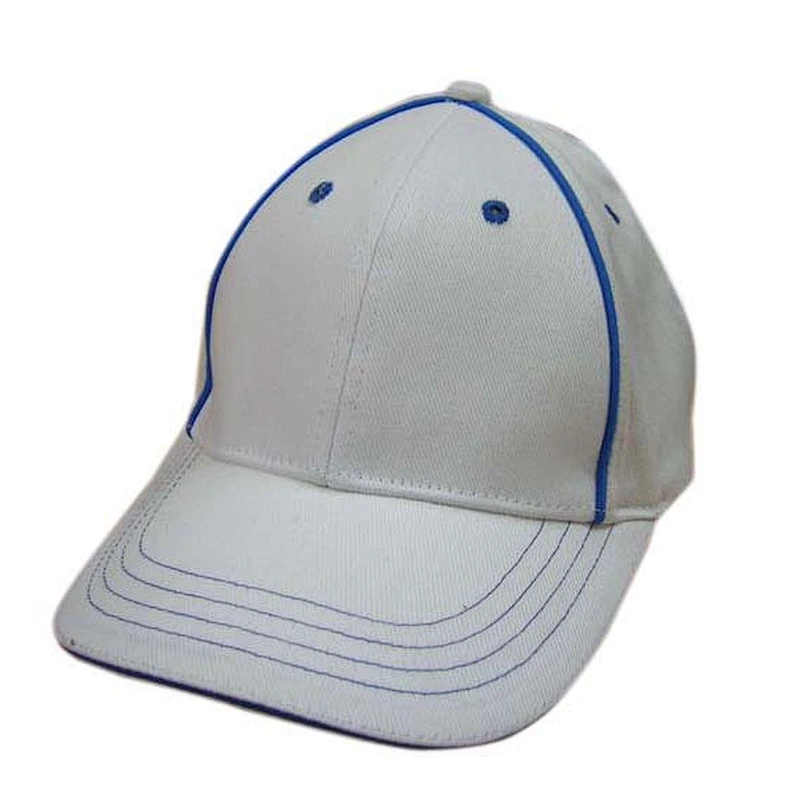 baseball cap with piping on front and back