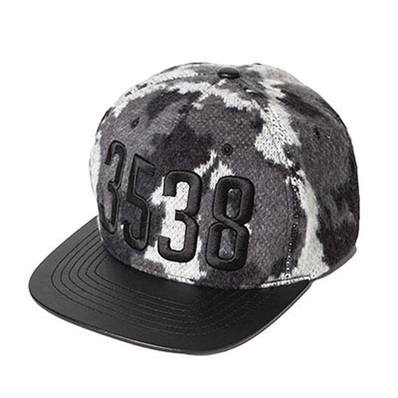 flat snapback hat with 3D embroidery