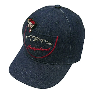Fashion denim kid's hats with embroidery