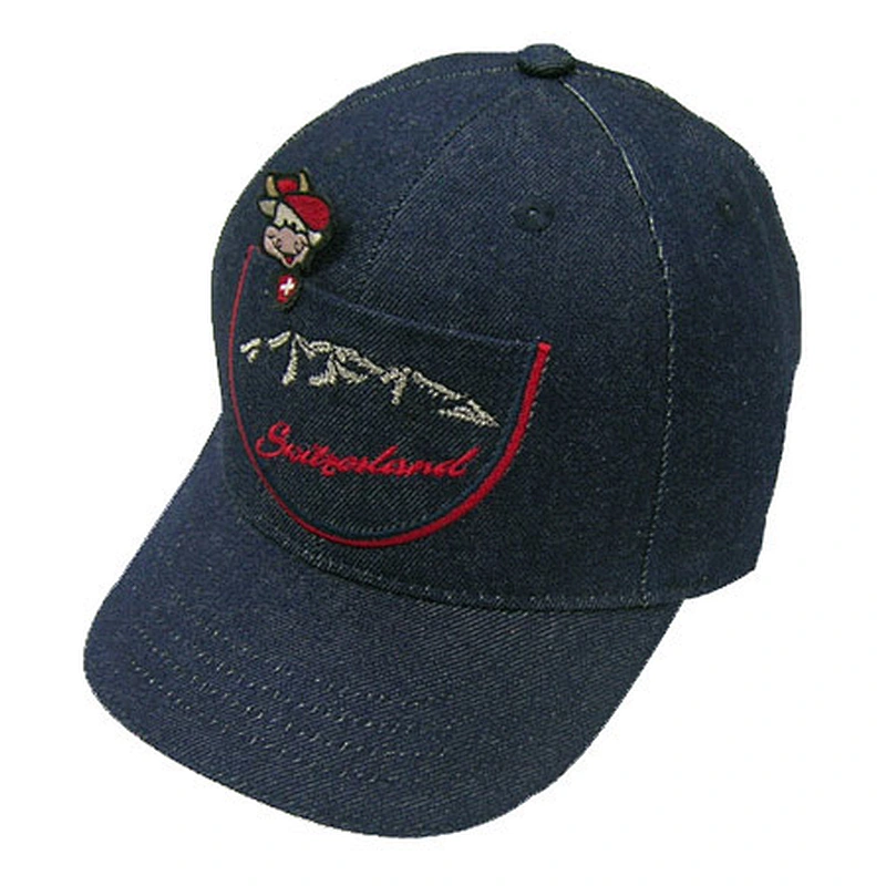 Fashion denim kid's hats with embroidery