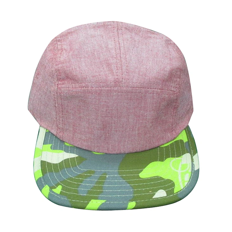 blank print brim 5 panel cap cheap wholesale