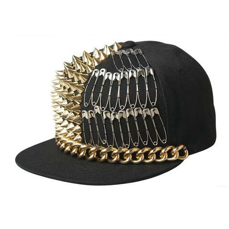 Custom stud spike hat snapback caps punk style hat
