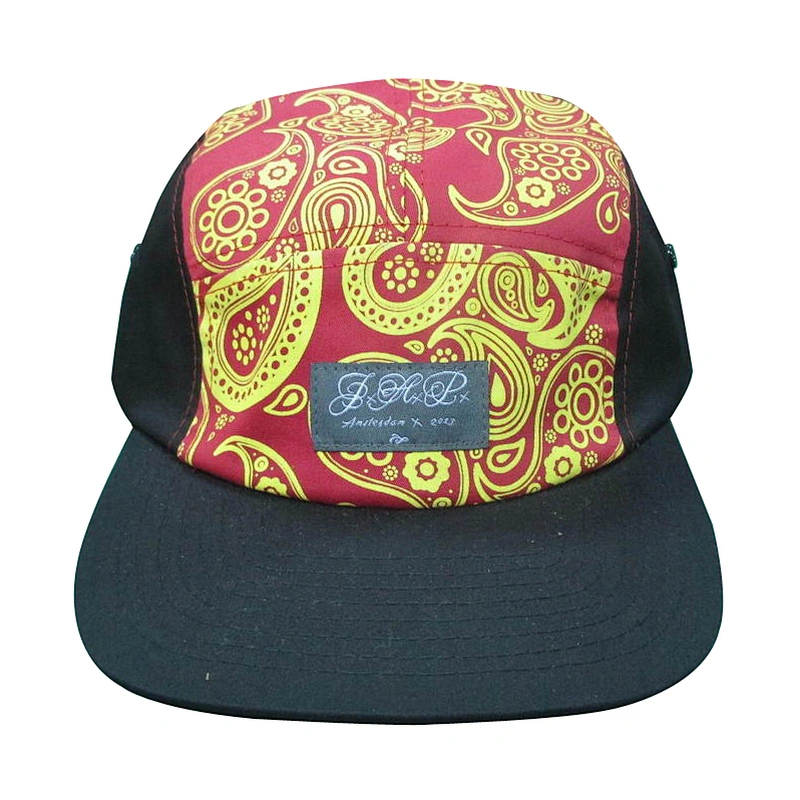 floral simple 5 panel camp hat