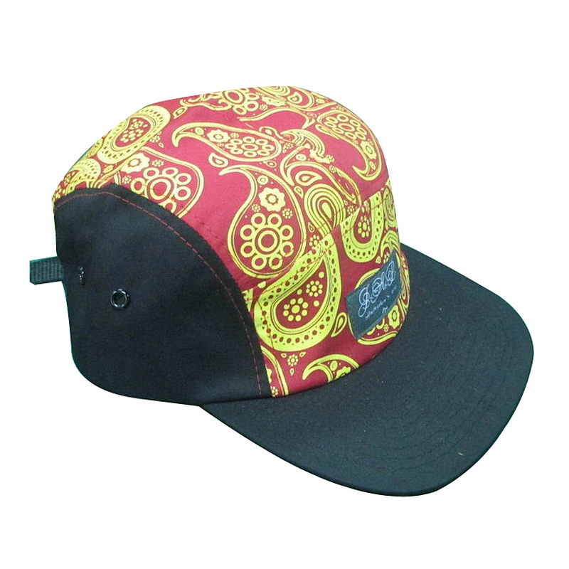 floral simple 5 panel camp hat