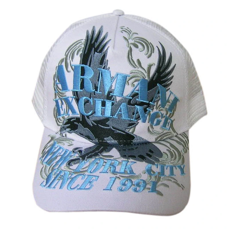 Fashion 6 panel  cotton twill snapback trucker mesh hats witn embroidery