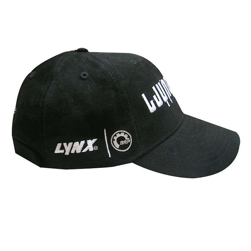 Black cotton 6 panel customized embroidery logo baseball sports caps
