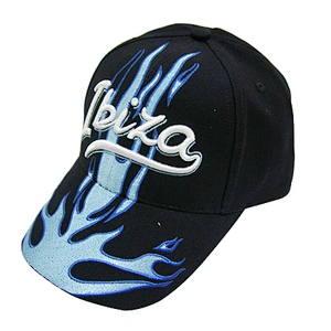 flat embroidery cotton 6 panel sports caps