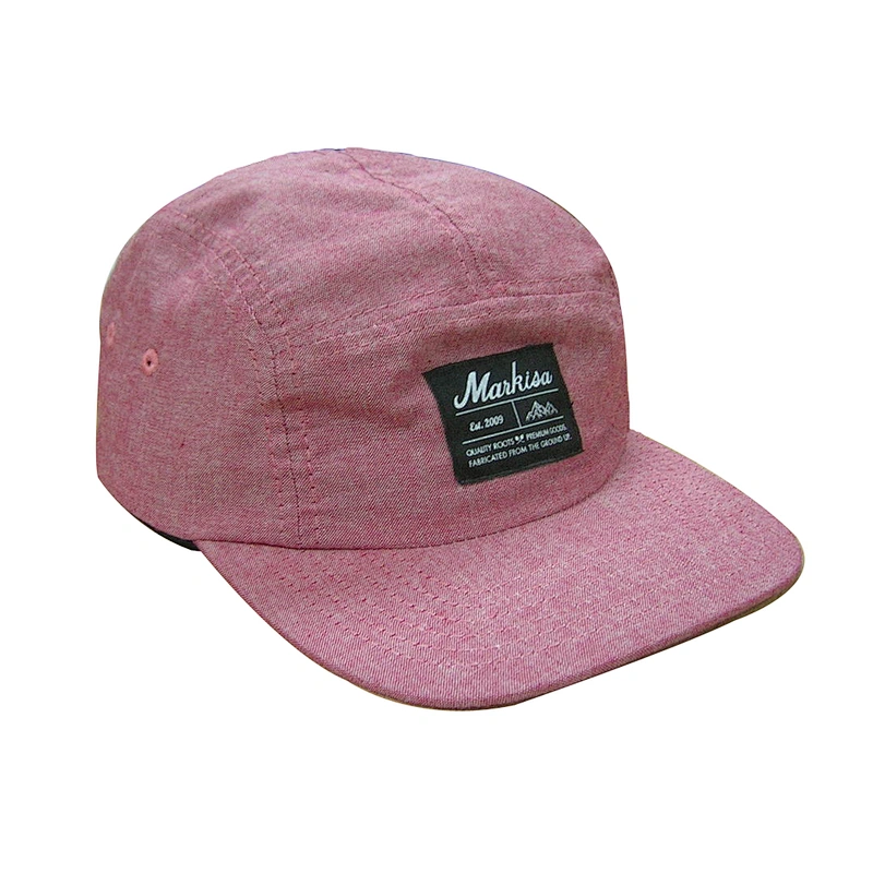 5 panel flat brim hat