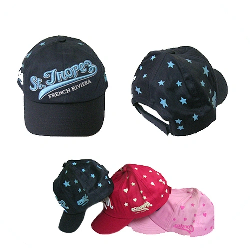 6 panel kid's cap with embroidery